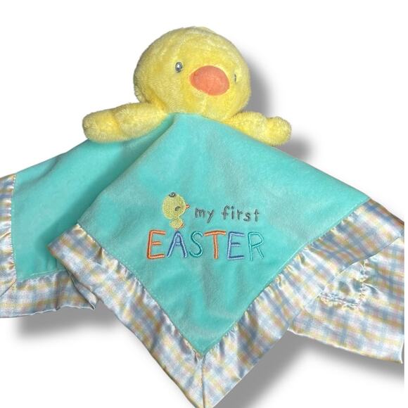 Magic Years Lovey Duck My First Easter Security Blanket Rattle Chick Plush Gift - Picture 3 of 10